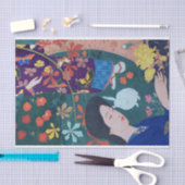 Frau im Blumengarten, Goyō Hashiguchi Seidenpapier (Handwerk)