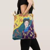 Frau im Blumengarten, Goyō Hashiguchi Tasche (Von Nahem)