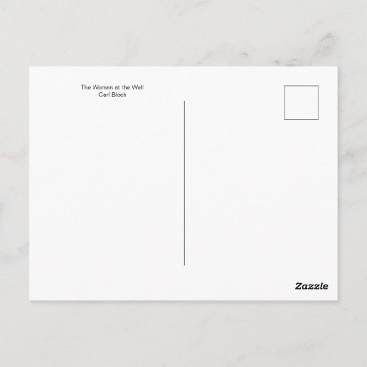 Frau im Brunnen durch Carl Bloch Postkarte (Rückseite)