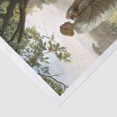 Frau im Brunnen, Entkleidung Seidenpapier (Ausschnitt)