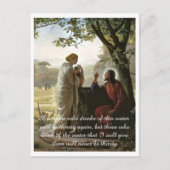Frau im Brunnen, religiös Postkarte (Vorderseite)