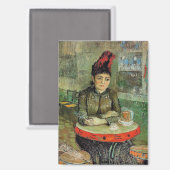 Frau im Cafe Tambourin, Magnet (Vorderseite/Rückseite)