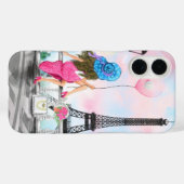 Frau im Eiffelturm in Paris Case-Mate iPhone Hülle (Rückseite (Horizontal))