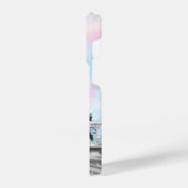 Frau im Eiffelturm in Paris iPhone Hülle (Linke Seite)