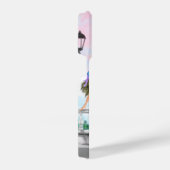 Frau im Eiffelturm in Paris iPhone Hülle (Rechte Seite)