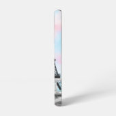 Frau im Eiffelturm in Paris Samsung Galaxy Hülle (Linke Seite)