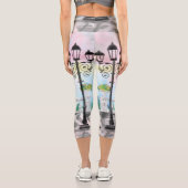 Frau im Eiffelturm von Paris Capri Leggings (Rückseite)