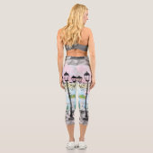 Frau im Eiffelturm von Paris Capri Leggings (Rückseite)