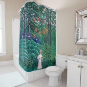 Frau im exotischen Tropenwald Duschvorhang (Beispiel)