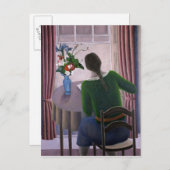 Frau im Fenster 1998 Postkarte (Vorne/Hinten)