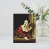 Frau im Fenster oder, Die Ehefrau eines Postkarte (Stehend Vorderseite)