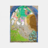 Frau im Fenster, Redon Fleecedecke (Vorderseite)