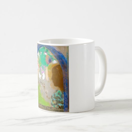 Frau im Fenster, Redon Kaffeetasse (VorderseiteRechts)