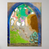 Frau im Fenster, Redon Poster (Vorne)