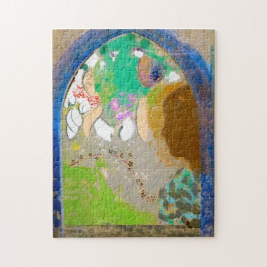 Frau im Fenster, Redon Puzzle (Vertikal)