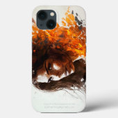 Frau im Feuerportrait Wasserfarbe Case-Mate iPhone Hülle (Rückseite)