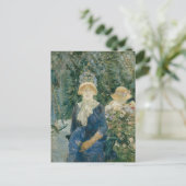 Frau im Garten | Berthe Morisot Postkarte (Stehend Vorderseite)