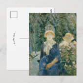 Frau im Garten | Berthe Morisot Postkarte (Vorne/Hinten)