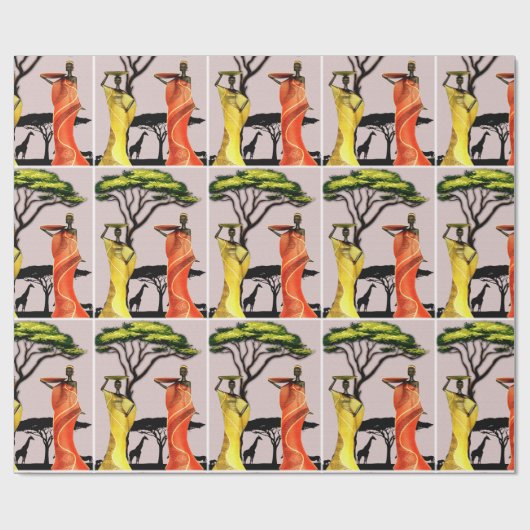 Frau im Garten Geschenkpapier (Flach)