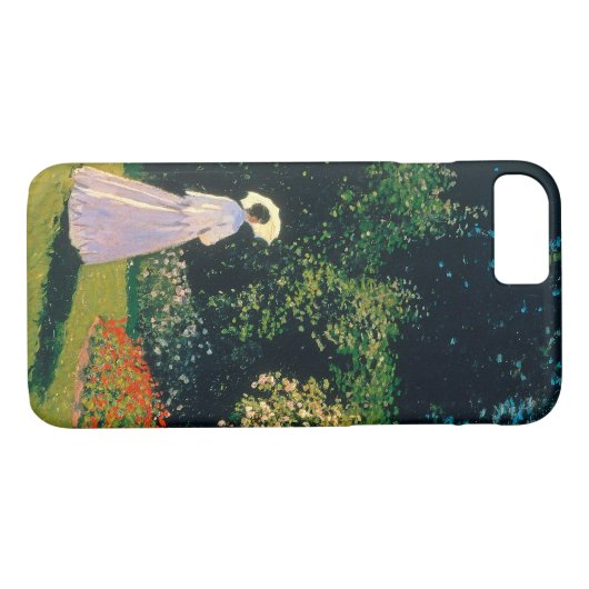 Frau im Garten, Monet Case-Mate iPhone Hülle (Rückseite (Horizontal))