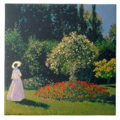 Frau im Garten, Monet Fliese (Vorderseite)