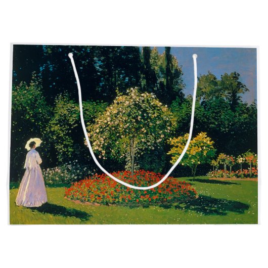 Frau im Garten, Monet Große Geschenktüte (Rückseite)