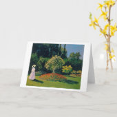 Frau im Garten, Monet Karte (Gelbe Blume)