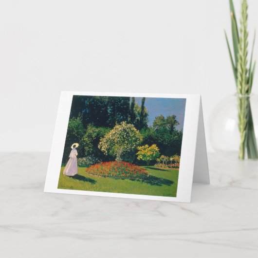 Frau im Garten, Monet Karte (Vorderseite)