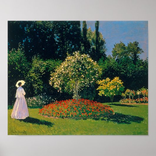 Frau im Garten, Monet Poster (Vorne)