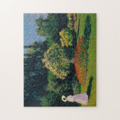Frau im Garten, Monet Puzzle (Vertikal)