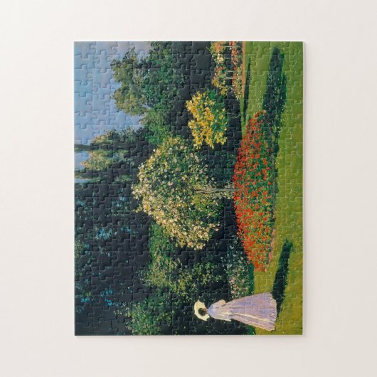Frau im Garten, Monet Puzzle (Vertikal)