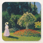 Frau im Garten, Monet Rechteckiger Pappuntersetzer (Vorderseite)