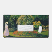 Frau im Garten, Monet Schreibtischunterlage (Tastatur & Maus)