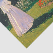 Frau im Garten, Monet Seidenpapier (Ausschnitt)