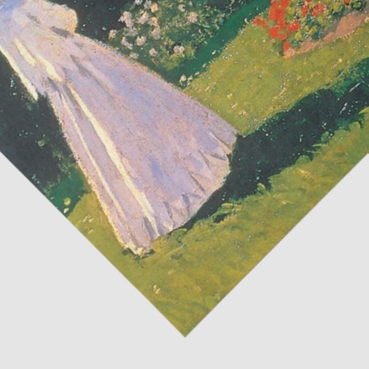 Frau im Garten, Monet Seidenpapier (Ausschnitt)