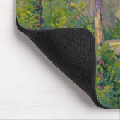 Frau im Garten (Öl auf Leinwand) Mousepad (Ecke)