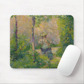 Frau im Garten (Öl auf Leinwand) Mousepad (Mit Mouse)