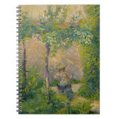 Frau im Garten (Öl auf Leinwand) Notizblock (Vorderseite)