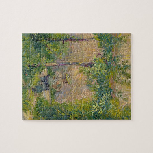 Frau im Garten (Öl auf Leinwand) Puzzle (Horizontal)