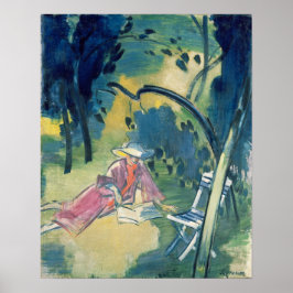 Frau im Garten Poster