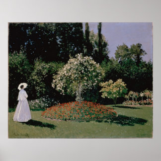 Frau im Garten. Sainte-Adress Poster
