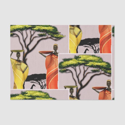 Frau im Garten Seidenpapier (Vorderseite)