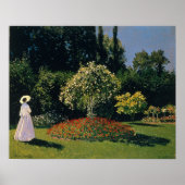 Frau im Garten von Claude Monet Poster (Vorne)