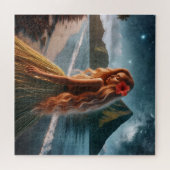 Frau im Graskleid Puzzle (Horizontal)
