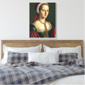 Frau im grünen Kleid und Red Hat Leinwanddruck (Insitu (Schlafzimmer))