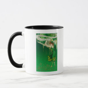 Frau im Grünen mit einer Pipe-Szene Tasse