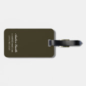 Frau im grünen Skifahren-Plakat Gepäckanhänger (Rückseite horizontal)