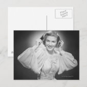 Frau im Kleid 2 Postkarte (Vorne/Hinten)