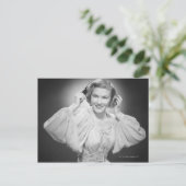 Frau im Kleid 2 Postkarte (Stehend Vorderseite)