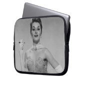 Frau im Kleid Laptopschutzhülle (Vorderseite Links)